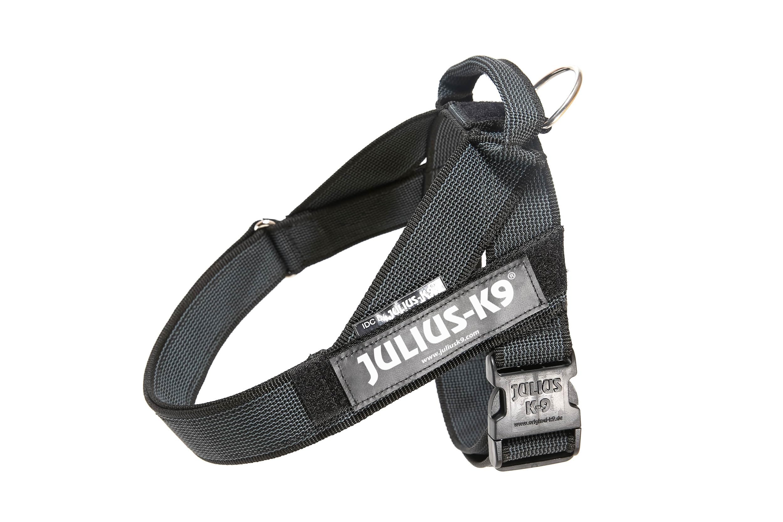 Julius-K9 Pettorina a Fascia Color & Gray, Taglia 1, Nero/Grigio