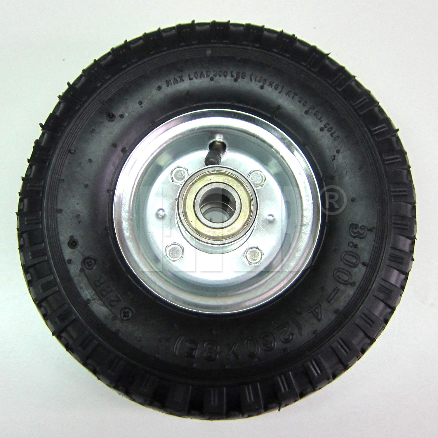 Sackkarrenräder-Set (4 Stück) – 260 Mm Ø, Tragkraft 136 Kg – 2 Lenkrollen + 2 Bockrollen, Gummi Mit Schlauch, Für Achse 20 Mm