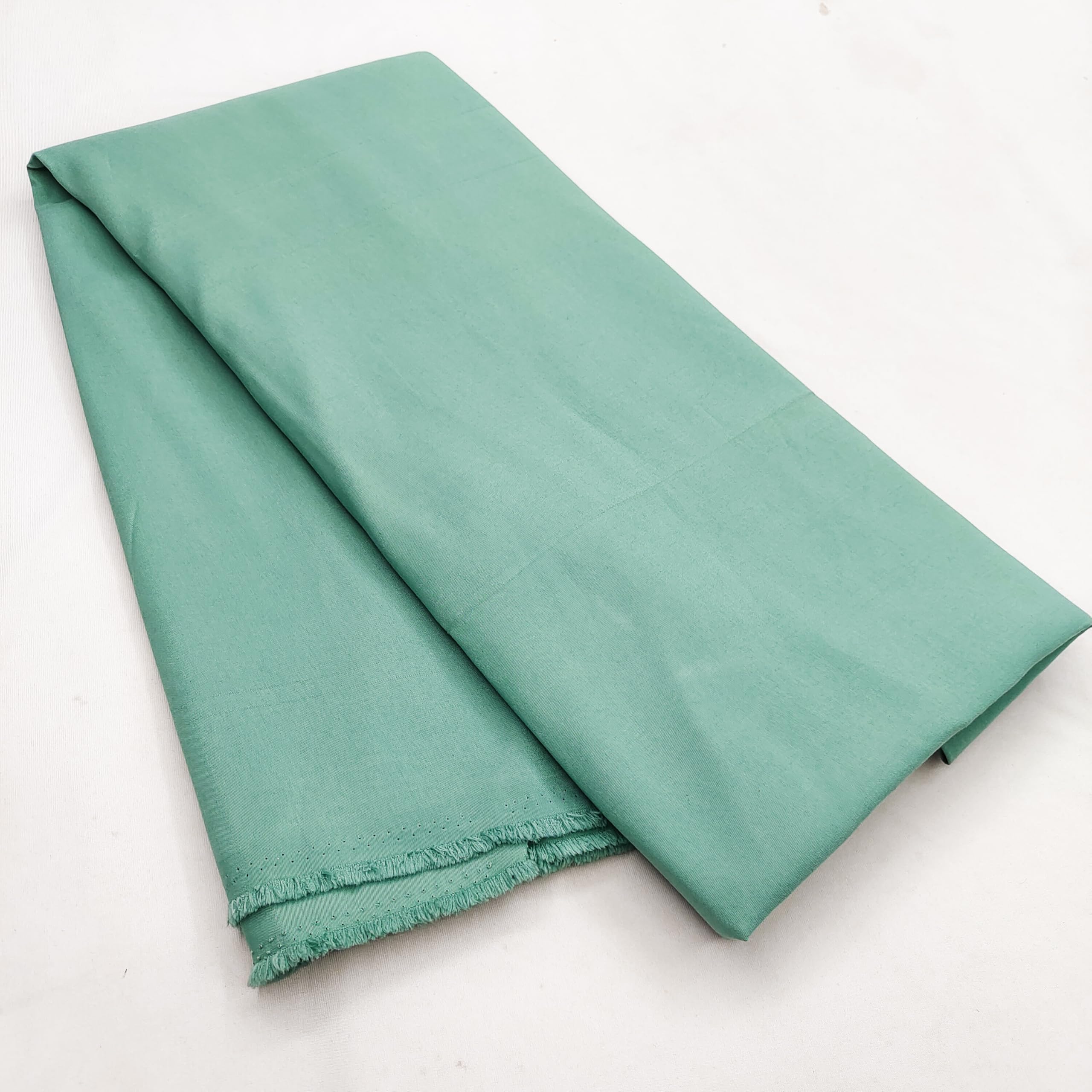 B-FASHION Solid Sea Green Color Unisex Cotton Blend Kurti Fabric 1