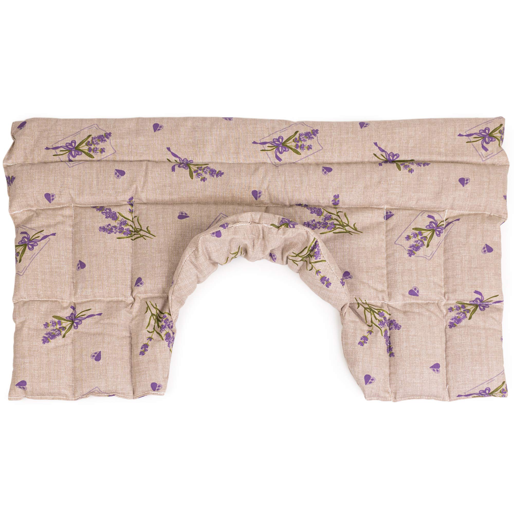 Wärmekissen Nacken: Rapssamenkissen Schulter & Nackenkissen mit Kragen. Körnerkissen, Nackenwärmer - Einfach im Ofen oder Mikrowelle warm machen (Landhausstil Romantik, Rapssamen)