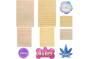 6 Pcs Mini Letter Stickers for Resin Supplies