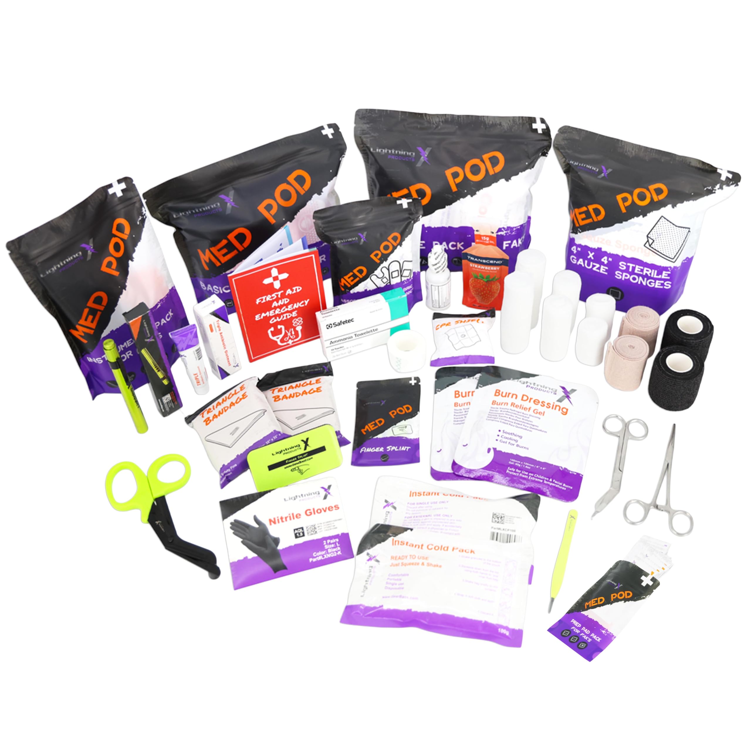 Lightning X Basic First Aid Responder EMT Medical Stocked Trauma Fill Kit LXSMK-A