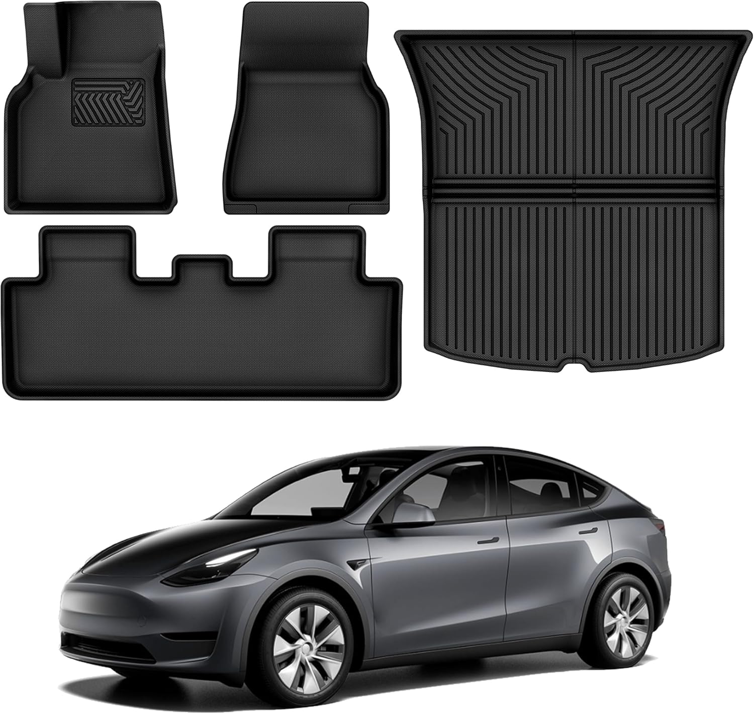 OEDRO Floor Mats for Tesla Model Y 5Seat 20202024, XPE