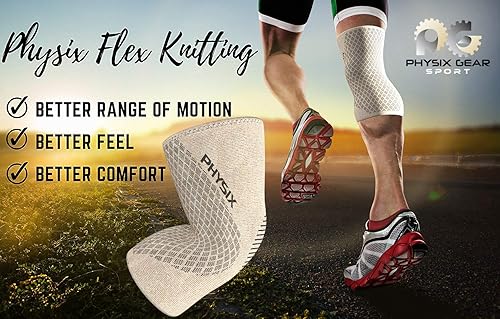 Miniatura 5 de Physix Gear - Rodillera de compresión y sujeción (para recuperación tras lesión) - para desgarre de menisco, problemas en rodillas o músculos,