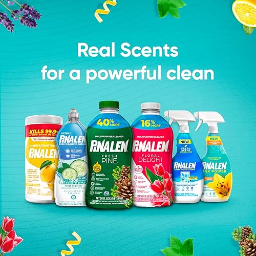 Miniatura 8 de PINALEN Max Aromas Floral Delight Limpiador multiusos, cocina, piso, baño y limpieza de superficies para el hogar, 56 onzas líquidas