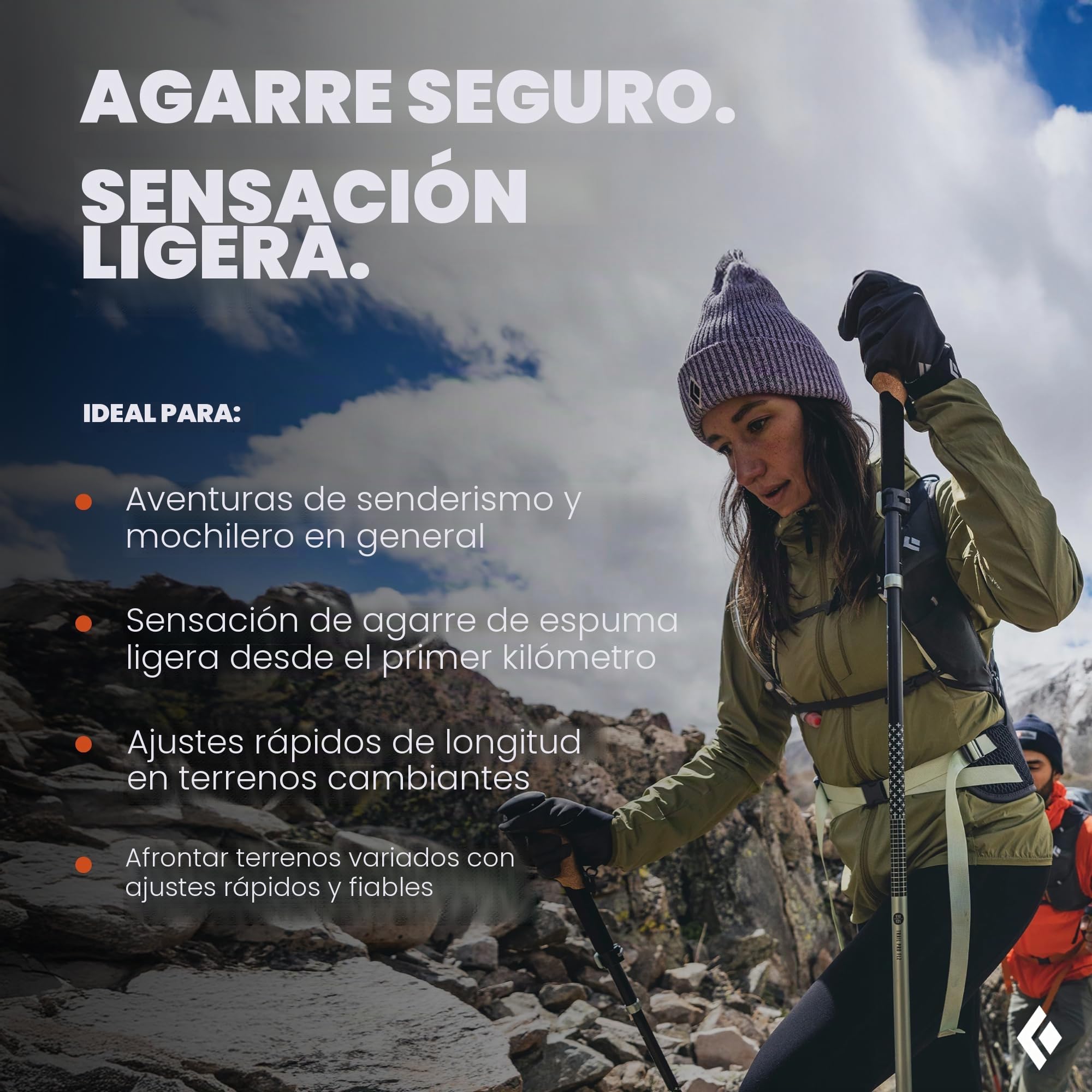 Black Diamond Trail Trek Poles Bastones de Senderismo, Unisex-Adult, Picante, 64-140 cm