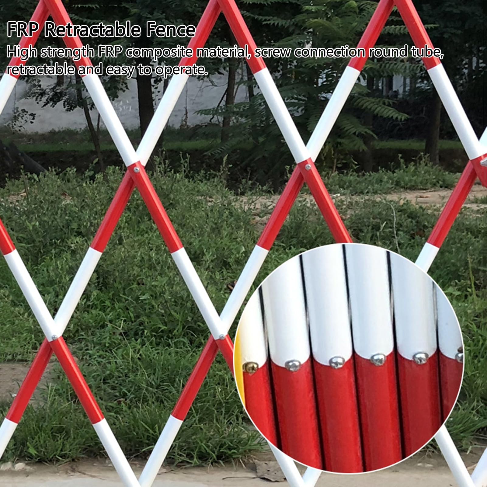 Barrera de seguridad móvil expandible, puerta peatonal plegable con ruedas, barrera de seguridad industrial portátil para uso en exteriores, solución de control de acceso resistente