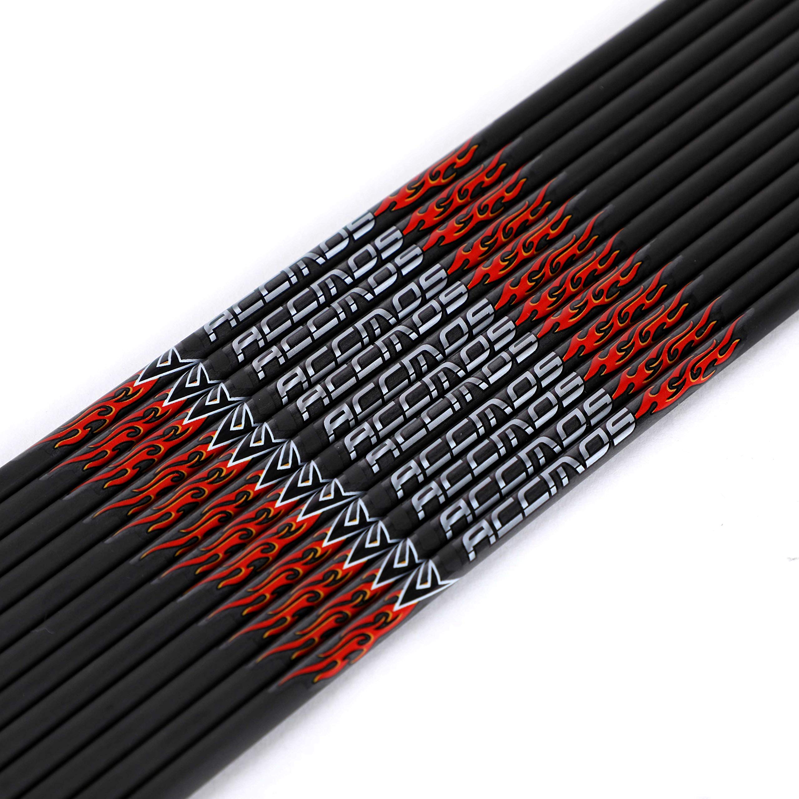 ACCMOS Spine 400 Arbres Flèche 32 Pouces Arbre Flèche Flèches Carbone DIY Tube Flèche Cible Fût Flèche de Chasse Arc à Poulies Arc Recurve Adulte Jeunesse Tir à l’Arc Entraînement 12pcs