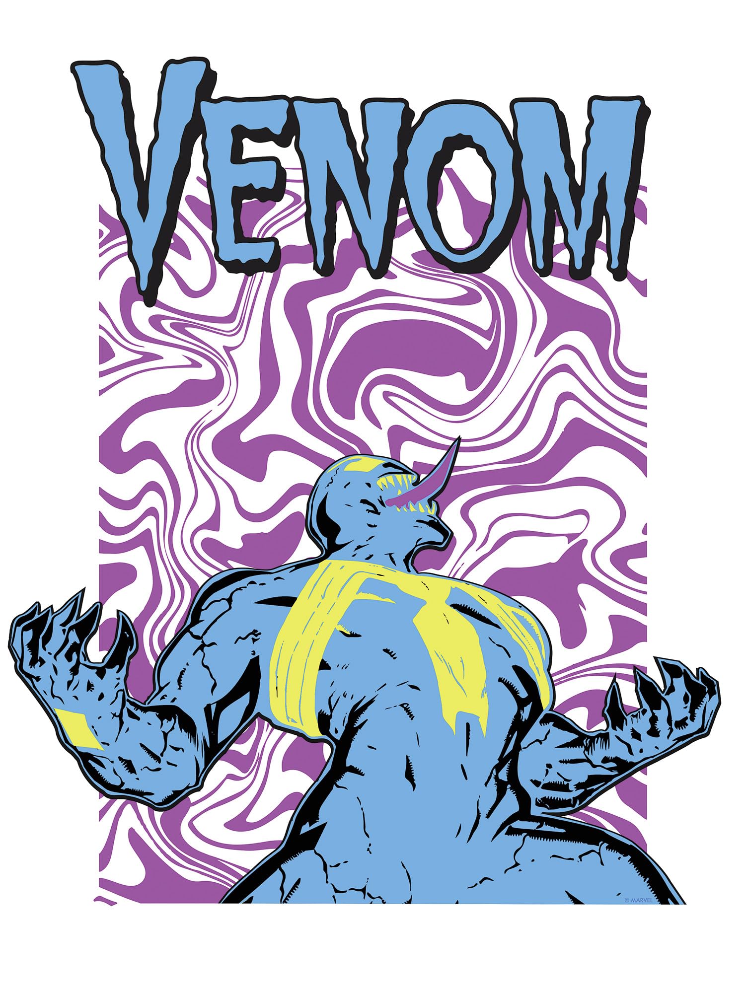 Komar Marvel Venom Colourful Scream Wall Picture Size 30 x 40 cm Children's Room Wall Decoration