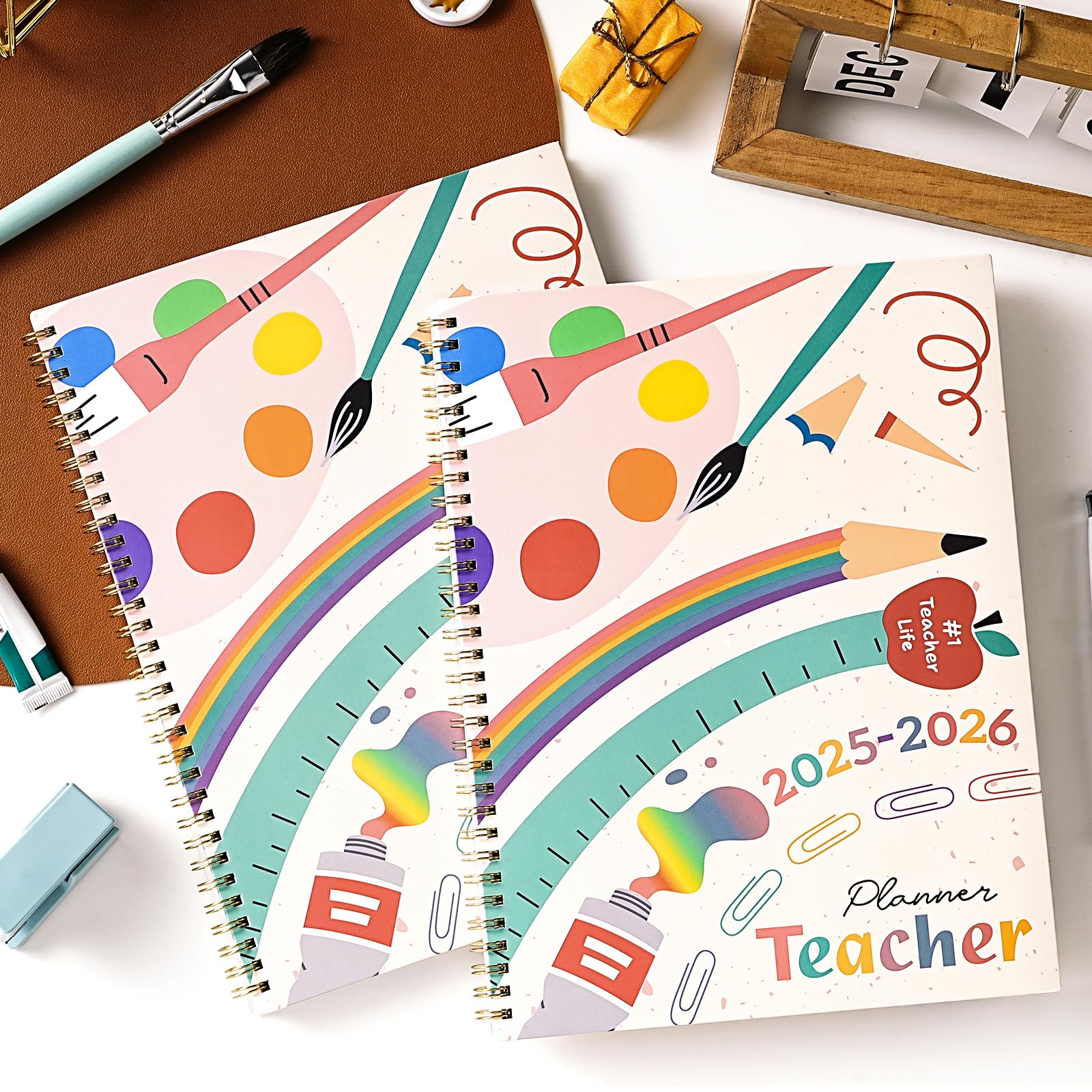 Teacher Planner 2025-2026 - Teacher Lesson Planners 2025-2026 from July 2025- June 2026, Academic Planner for School Year with Colorful Tabs and Inner Pocket, 8.5" x 11" - Image 2