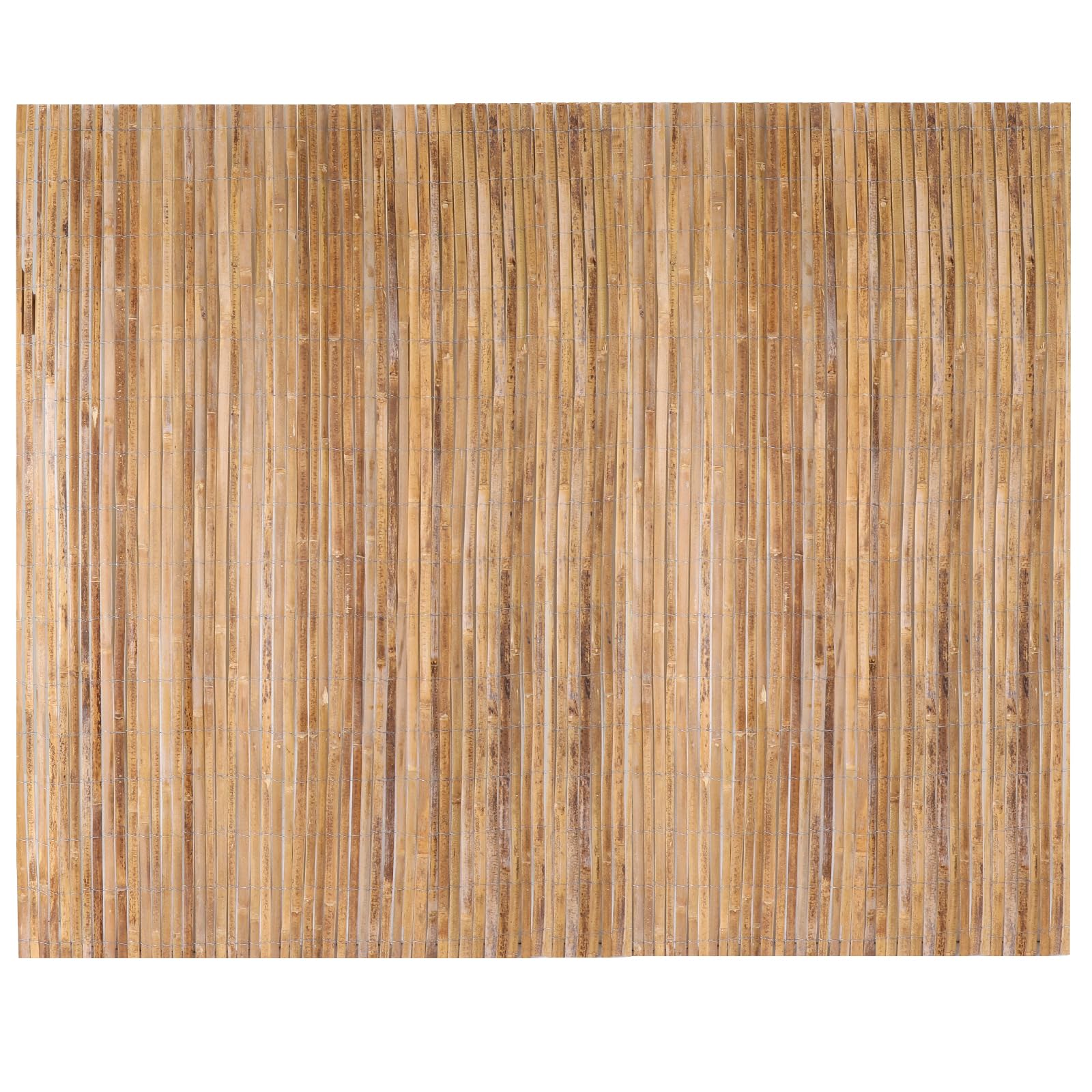 Bambusmatte Sichtschutz 175x500cm Sichtschutzmatte aus karbonisiertem Bambus für Balkon, Garten und Terrasse | natürlicher Zaun Sichtschutz Balkonsichtschutz Lärmschutz Windschutz