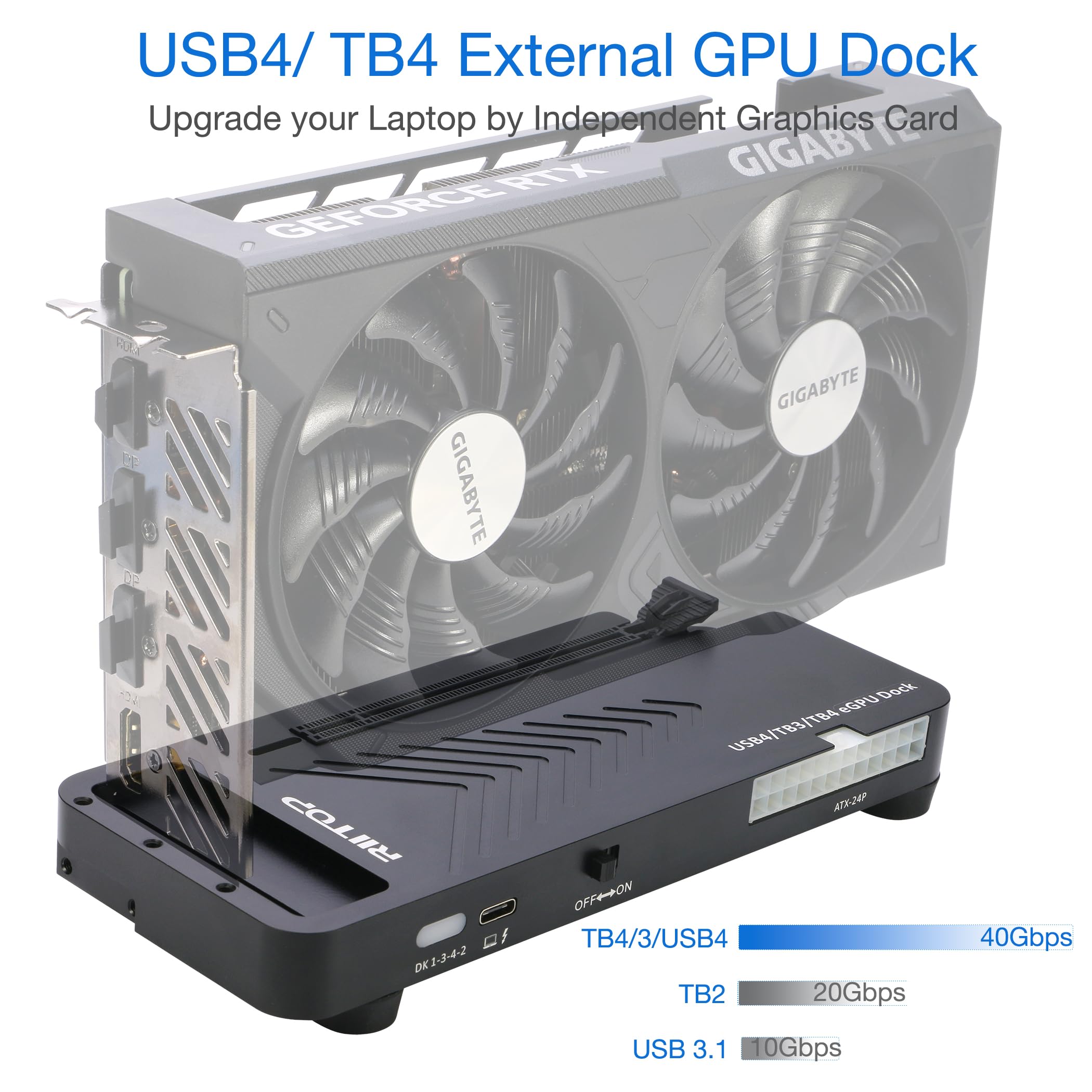Amazon.co.jp: RIITOP 40Gpbs eGPU エンクロージャー USB4.0