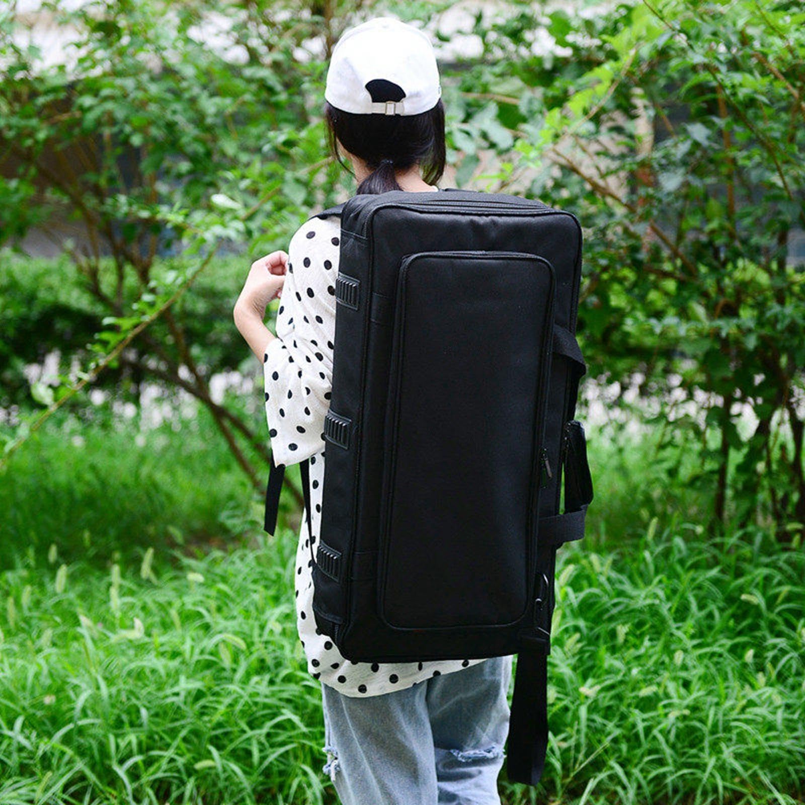 Digitales Percussion Pad Rucksack Multifunktionale Tragetasche mit Polsterung Und Zubehörfach Oxford Stoff Langlebig Praktischer Tragegriff für