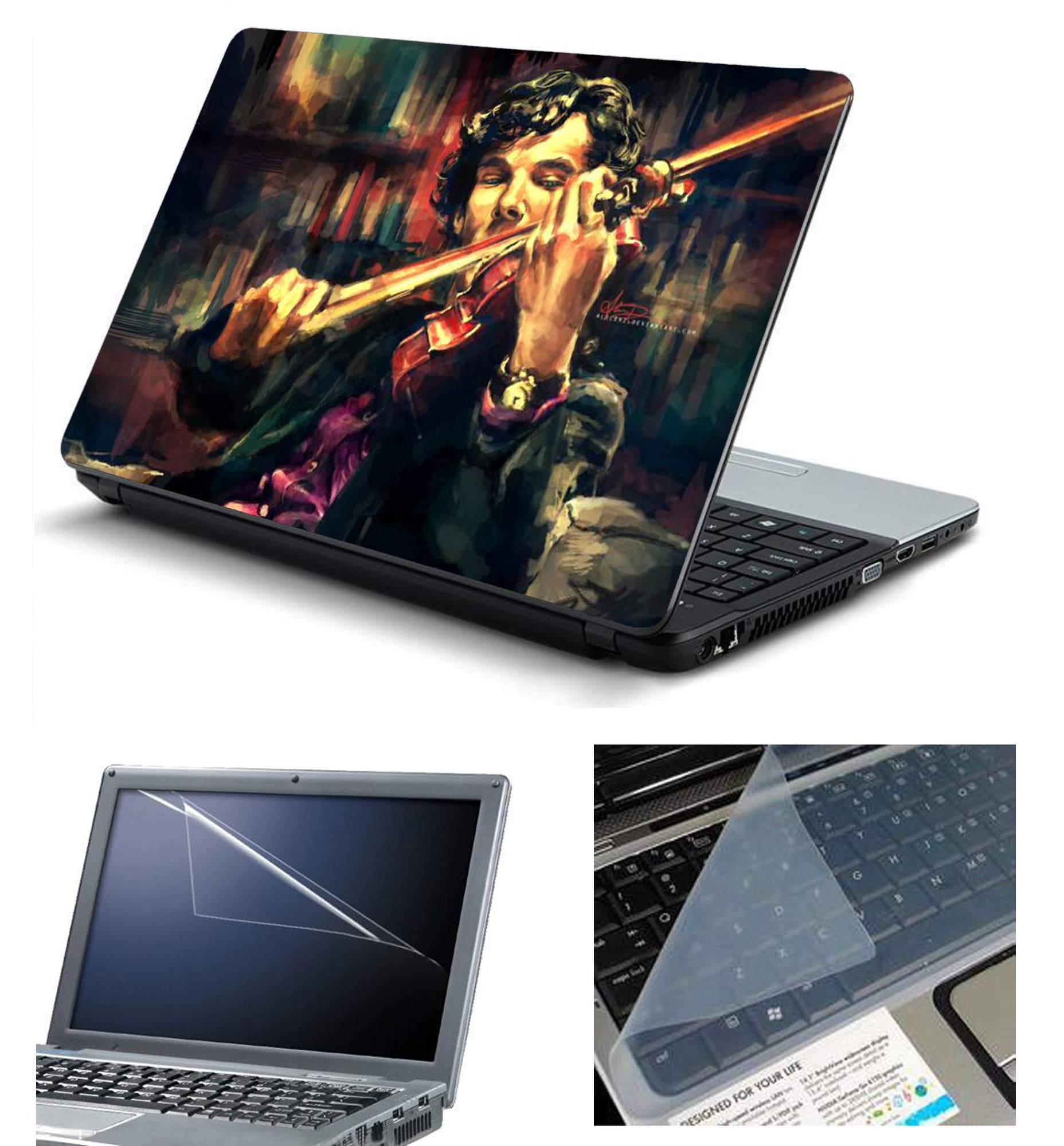 Namo Art 3in1 Laptop Accessories Combo Kit - Laptop Skins 15.6 inch Stickers with Laptop Screen Protector and Laptop KeyGuard for All Laptop - Notebook HQ1081 Sherlock Holmes Large3in1HQ1081 (B01MTG9GR5) Amazon Price History, Amazon Price Tracker