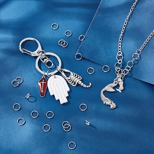 Miniatura 10 de PH PandaHall Anillos divididos 380 piezas de 0236in calibre 16 304 anillos divididos de acero inoxidable doble bucle cierre pero sin soldar anillos