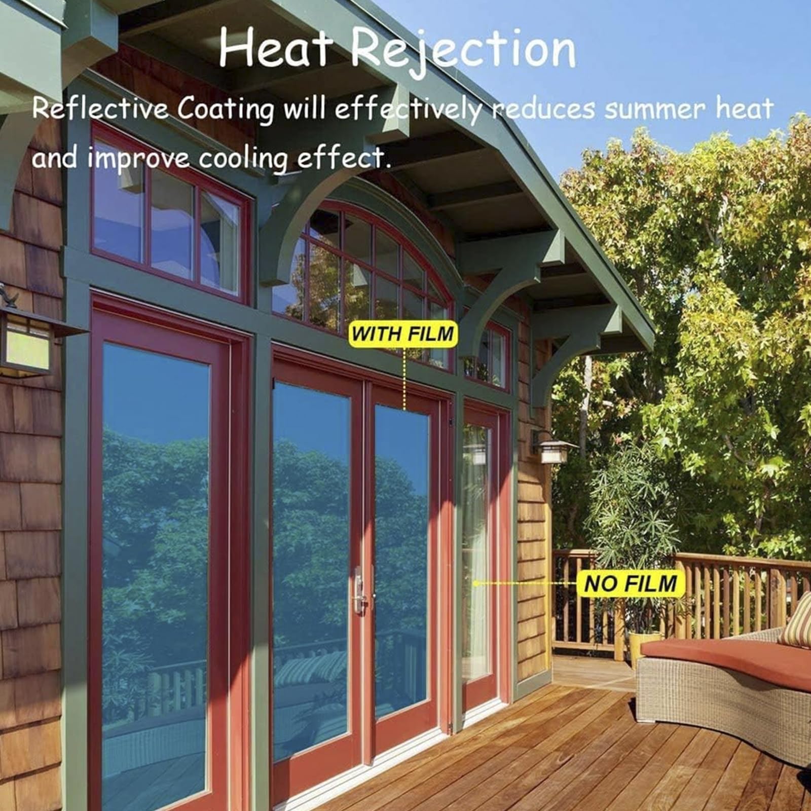 Spiegelfolie Fenster Sichtschutz 99% UV-Schutz Sonnenschutzfolie Fenster Innen,Selbstklebend Verspiegelte Verdunkelungsfolie für Haus Geschäfte Büro,Blau-Silber,50CMX10M/19.6INX32.8FT