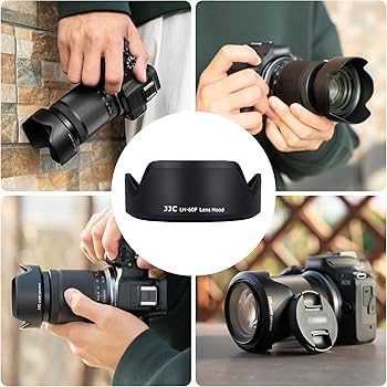 Amazon.com : JJC EW-60F Reversible Lens Hood for Canon RF-S 18