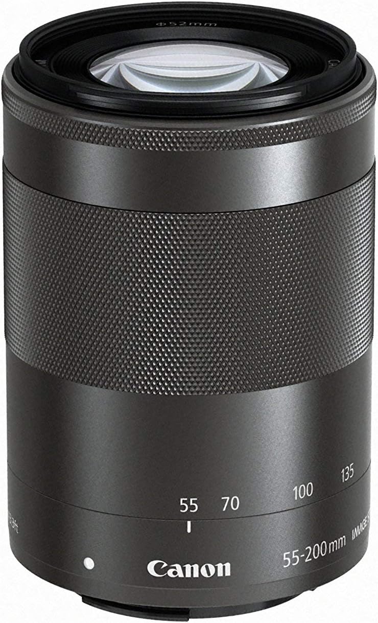 Canon EF-M 55-200mm f/4.5-6.3 Image Stabilization STM Lens (Black) - Renewed