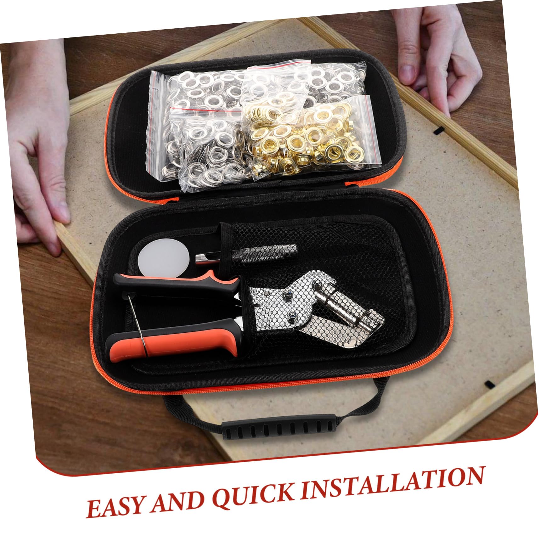1set Per Occhielli Kit Portatile Occhielli e Accessori Facile Usare Per Principianti e Professionisti