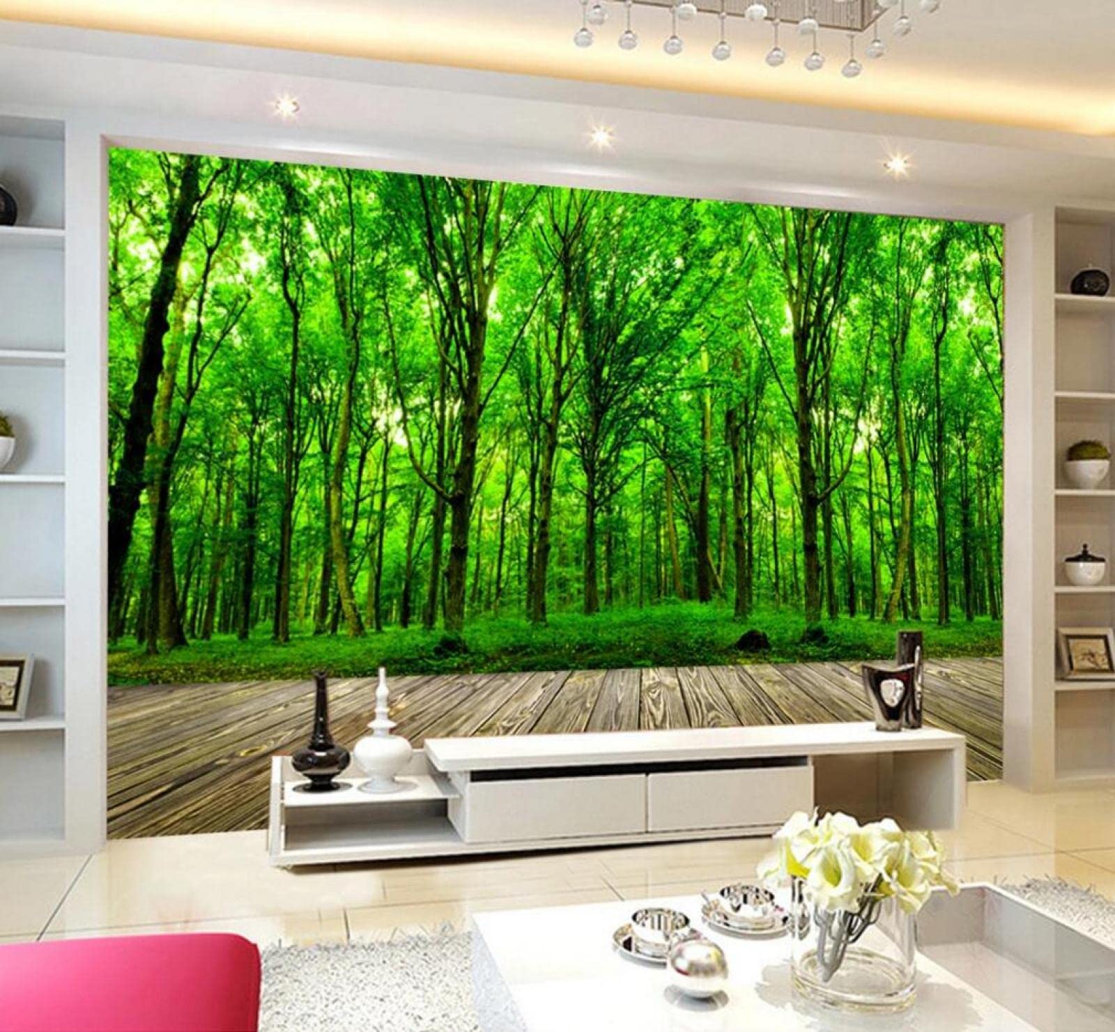Papier Peint Panoramique Arbre et Brume pour Transformer Votre Chambre en Havre de Paix