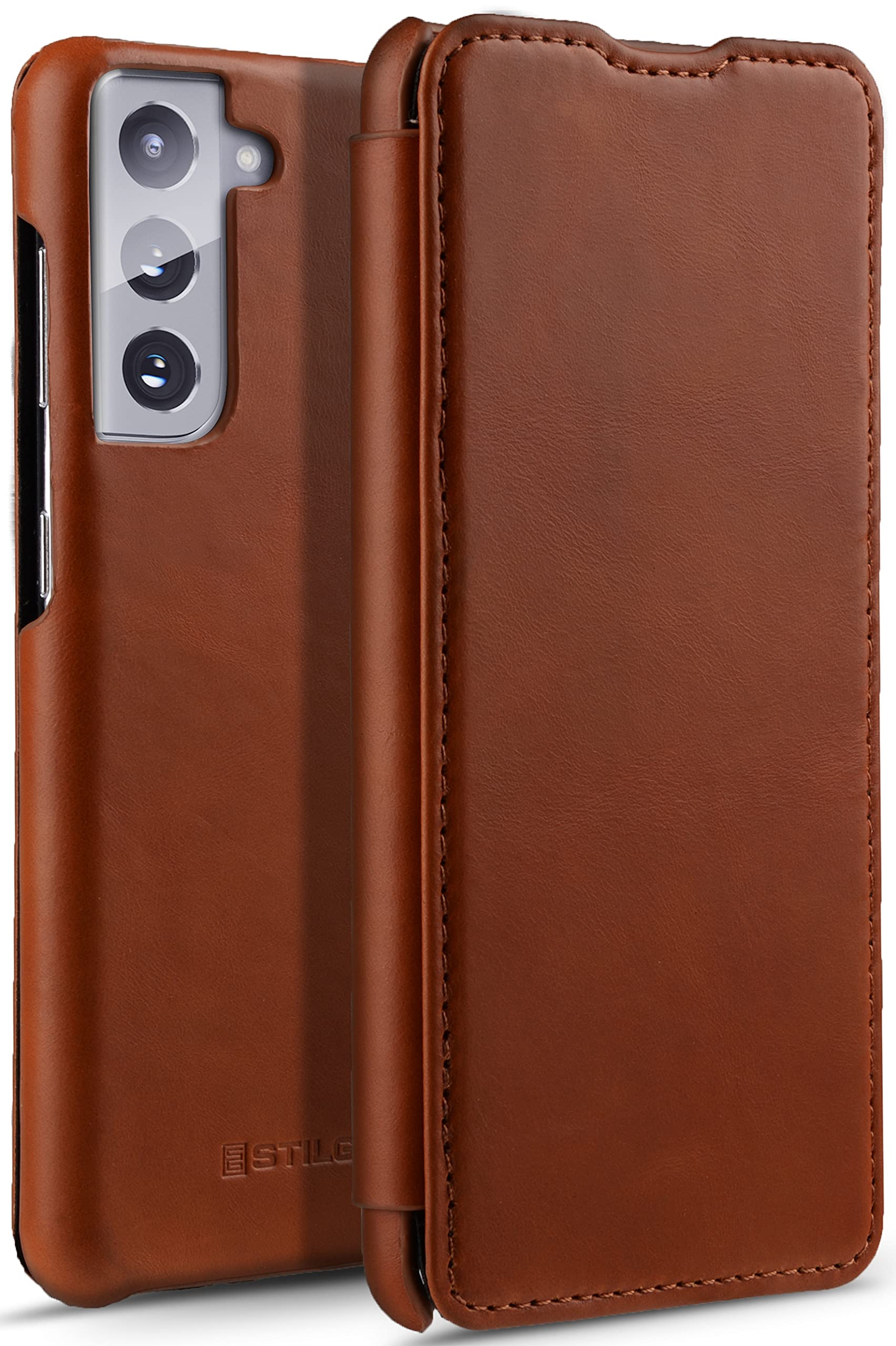 Coque Samsung S21 Plus 5G STILGUT cuir véritable anti-rayures - 8