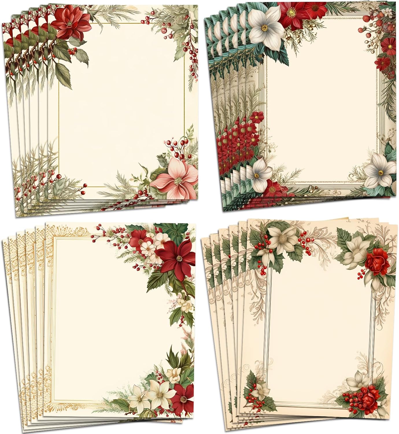 EggSun 8.5’’x11’’ Christmas Stationery Paper,Winter