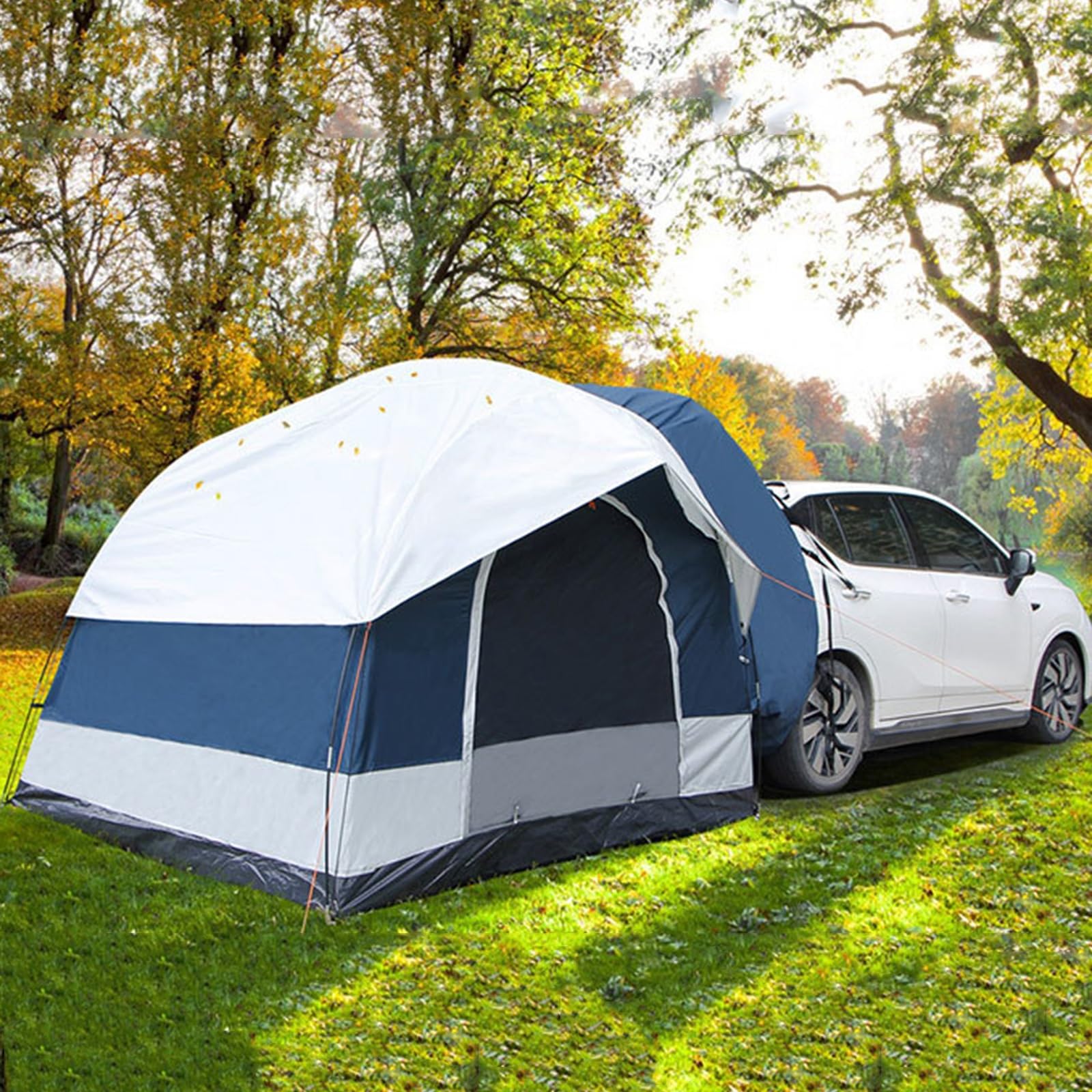 Amazon.co.jp: ポータブル防水車後部テント、屋外車用日よけサン  