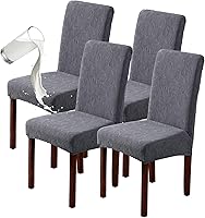 Vista 33 de Genina Fundas impermeables para sillas Parsons de comedor, fundas elásticas para sillas Parsons para comedor, cocina, funda protectora para silla