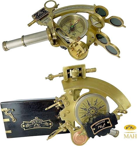 Miniatura 9 de Brass Ship History Sextant Handmade Gift for Father's Day, Birthday, Anniversary, Baptism, Partner, Best Men, Graduation, Christmas, Vintage Style