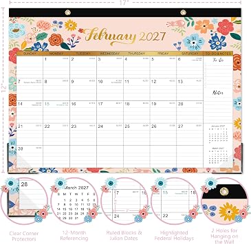 Calendar 2026-2027 - Desk Calendar 2026-2027