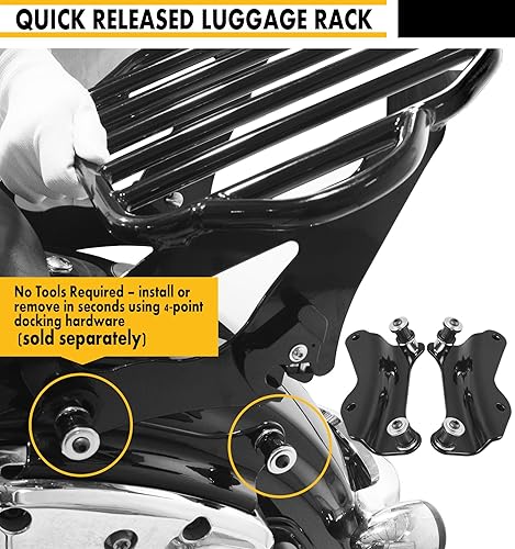 Miniatura 6 de Portaequipajes desmontable de tamaño King de 2 arribas, se adapta a Harley Touring Street GlideRoad KingRoad GlideElectra GlideCVOUltra Limited