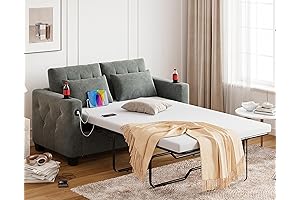 LINSY HOME Full Sleeper Sofa Bed with Memory Foam Mattress