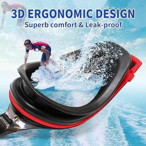 Miniatura 4 de iGym Gafas de natación de corta vista, gafas de natación ópticas para miope, antivaho con protección UV, hebilla ajustable para mujeres y hombres