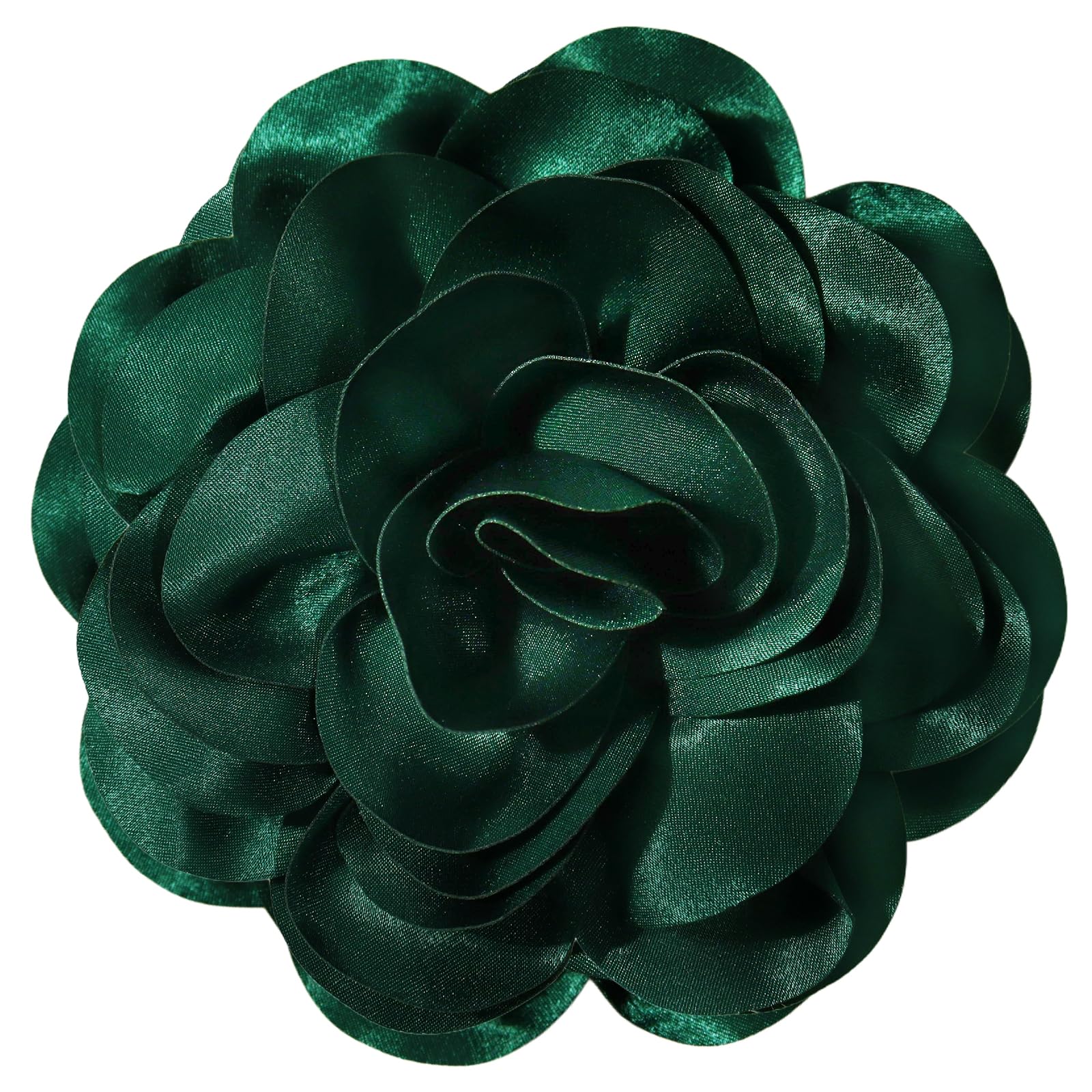 Big Flower Dainty Satin Fabric Rose Flower Brooches Large Rose Flowers Satin Lapel Brooches for Women Wedding Dinner Party Decoration 7.48 Inches