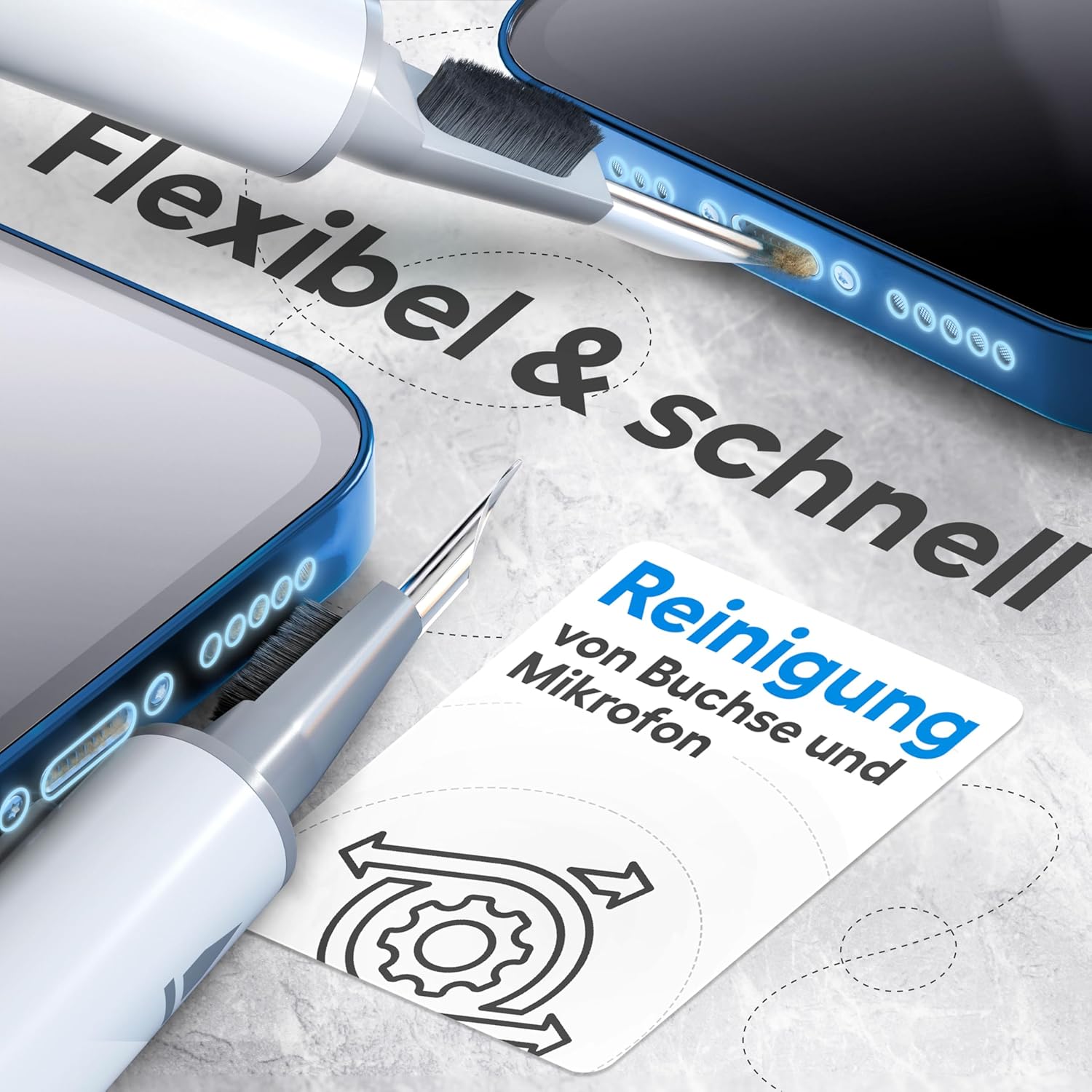 Effektive Reinigung für Ihre Tech-Gadgets: tagplus® Reinigungsknete für Handy & Kopfhörer