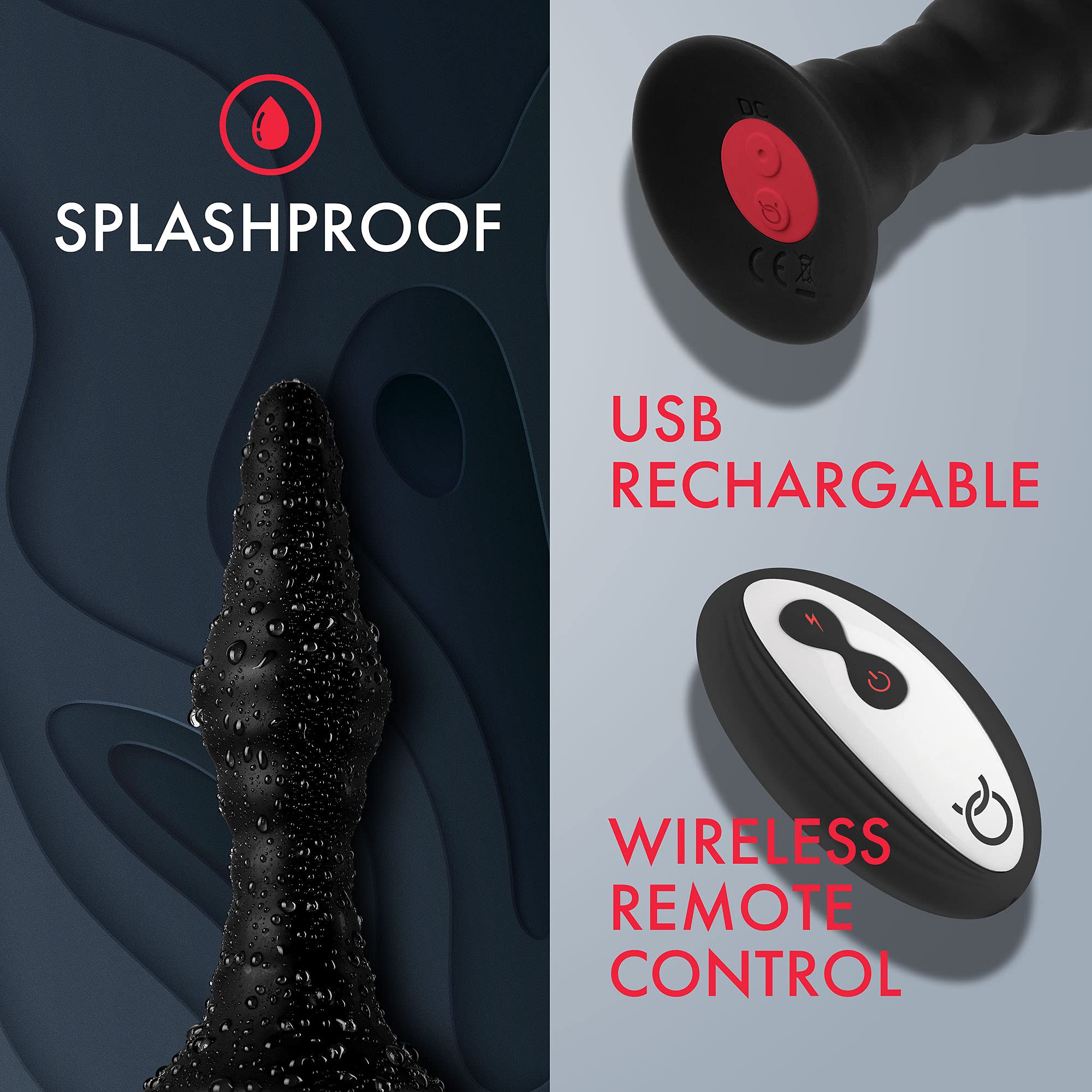Amazon.com: Forto Ribbed Vibrating Butt Plug with Remote Control & 10 Modes  - 100% Waterproof Silicone Vibrating Anal Plug