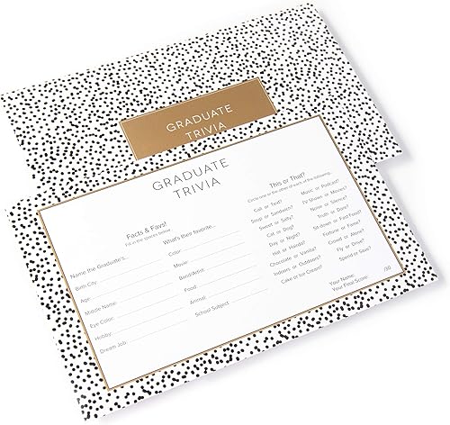 Miniatura 4 de Hats Off! Juegos de graduación 4 en 1, paquete de 200  Trivia, tarjetas de consejos y 2 temas de graduación Libs  Recuerdos de fiesta a granel,