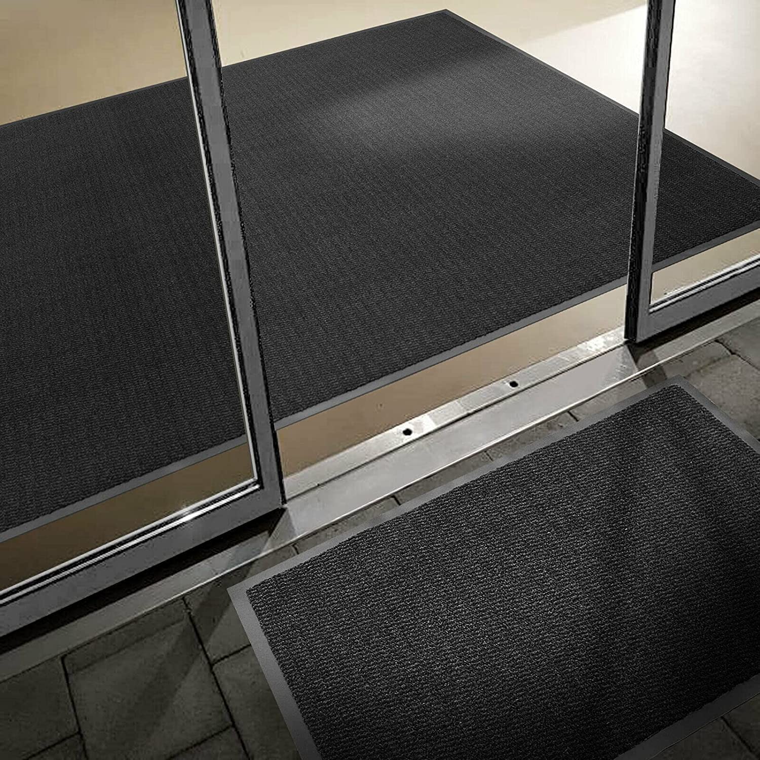 Floordirekt Schmutzfangmatte Sky - Anthrazit 120 x 180 cm - Türmatte Sauberlaufmatte Fußabtreter - Fussmatte Teppich - für Flur Eingang Eingangsbereich - rutschfest & ausgezeichnete Reinigungswirkung