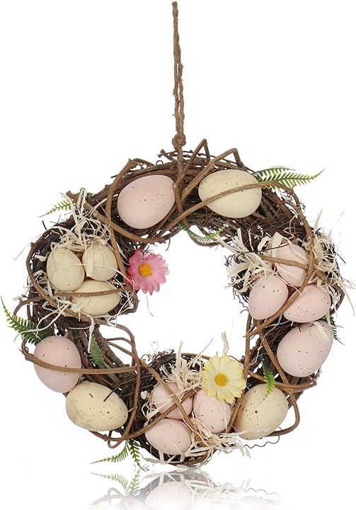 Ghirlanda pasquale con uova colorate - com-four CF13249