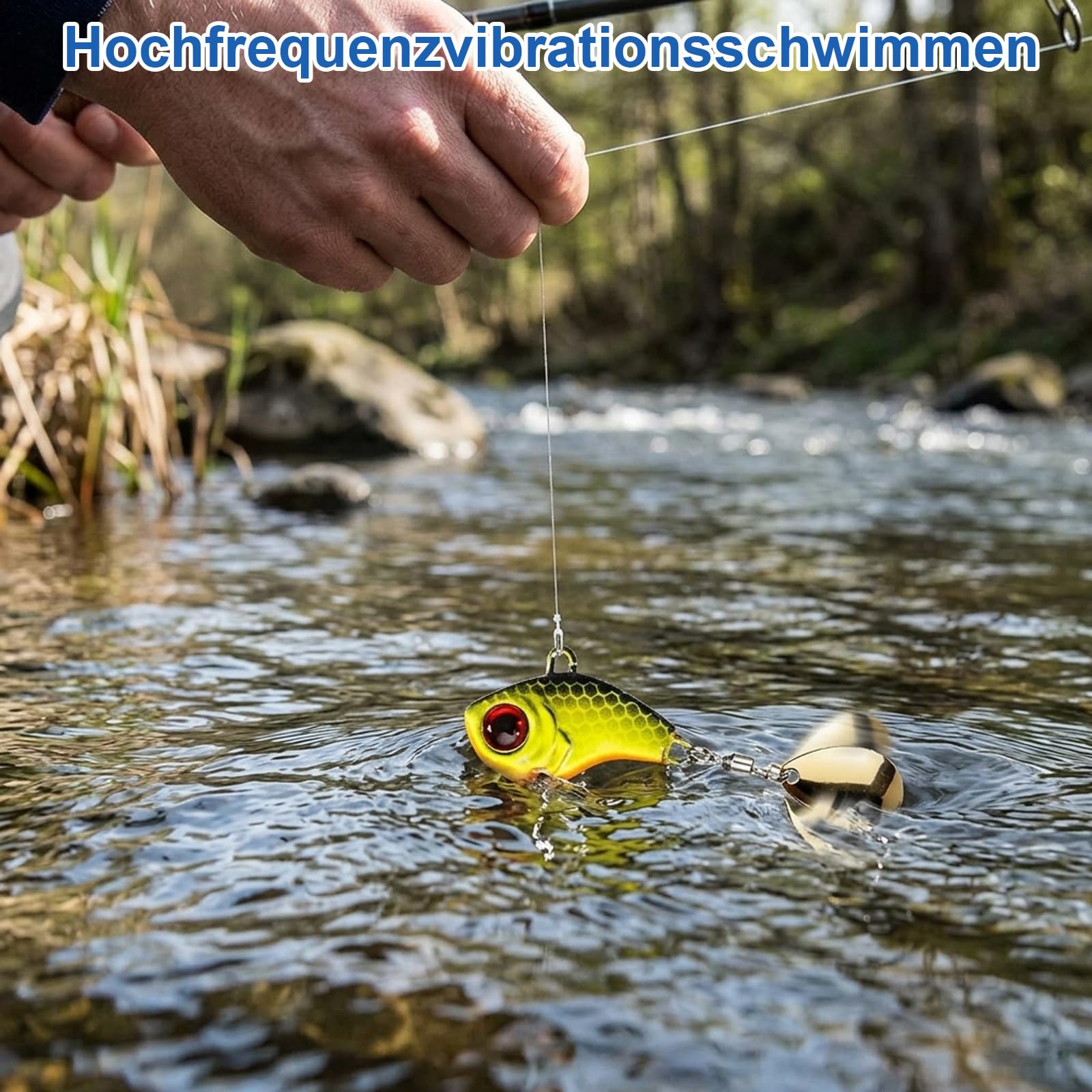 Angelköder Hecht Köder, 6 Stück jig spinner für Süßwasser und Salzwasser, 14g Schwimmköder mit realistischer Bewegung, Vielseitige Köder für Raubfischangeln in verschiedenen Gewässern und Jahreszeiten