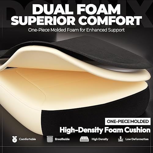 Miniatura 4 de Dowinx Silla de juegos de tela con reposapiés, silla ergonómica grande y alta con soporte lumbar, silla de computadora con respaldo ancho para