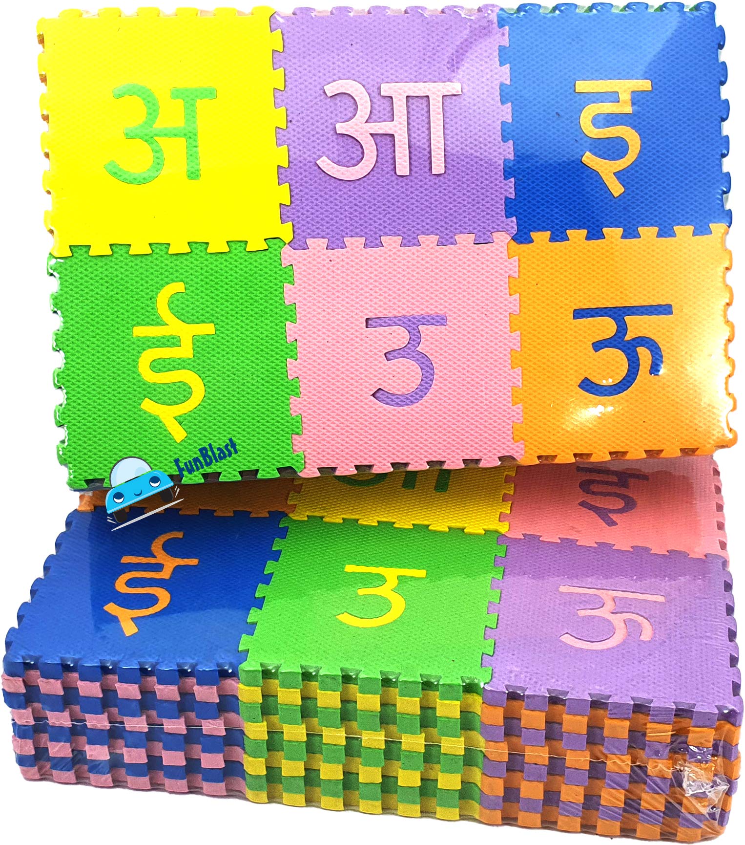 FunBlast 48 Pieces Hindi Varnmala Mini Puzzle Foam Mat for Kids, Interlocking Hindi Alphabet Puzzle for Kids – Multicolor (B08TT466F6) Amazon Price History, Amazon Price Tracker