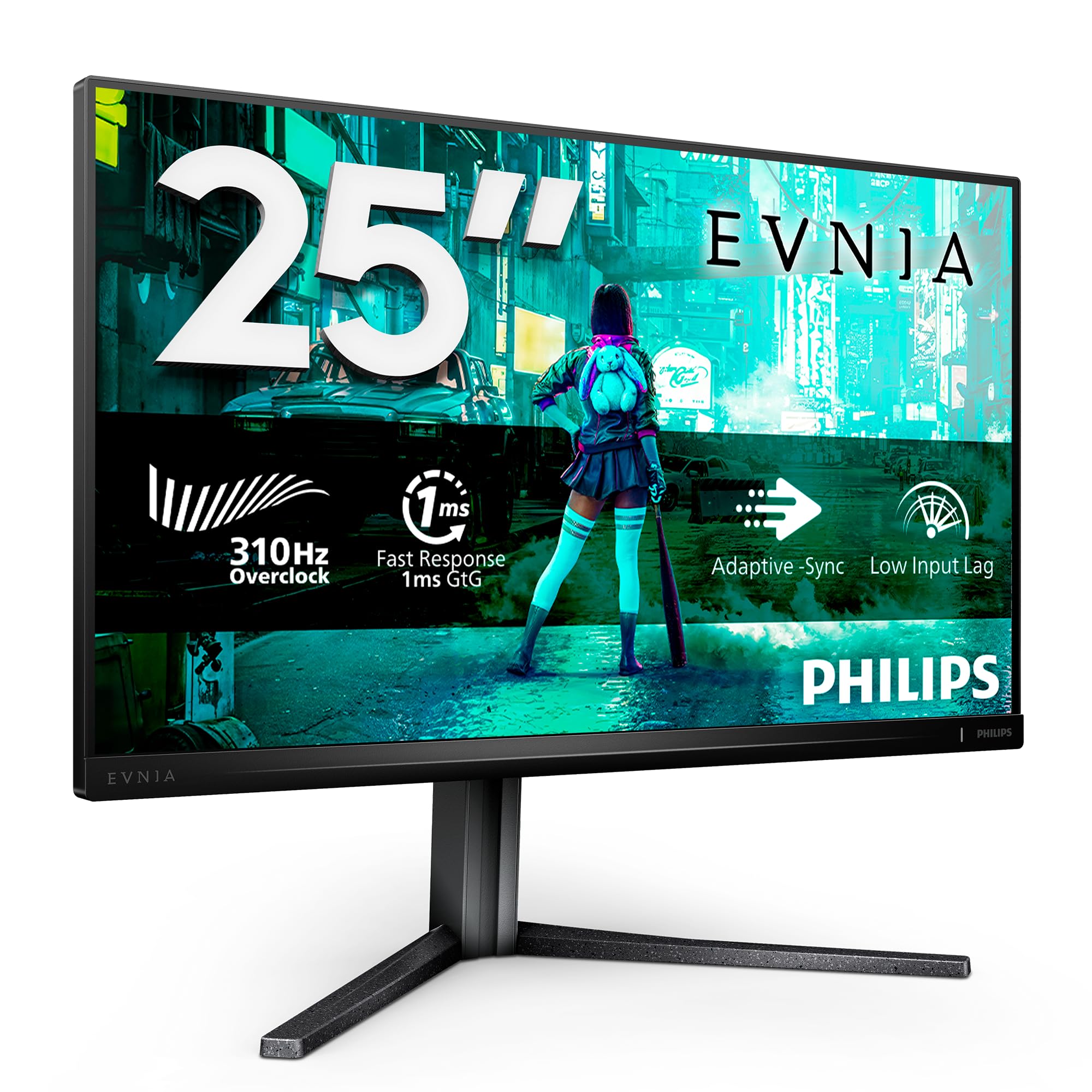 Philips 24B2U3301D Monitor 24 Inch WUXGA, 100 Hz, IPS, 4 ms GtG, Adaptive Sync., Height Adjustable, Speakers (1920x1200, 1x HDMI 1.4, 1x DP, USB-Hub), Black