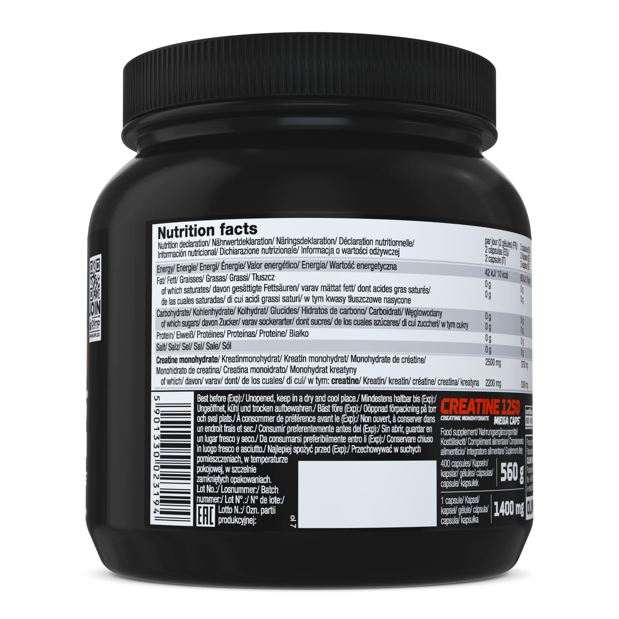 Olimp Creatine 1250 Mega Caps - 400 Kapseln
