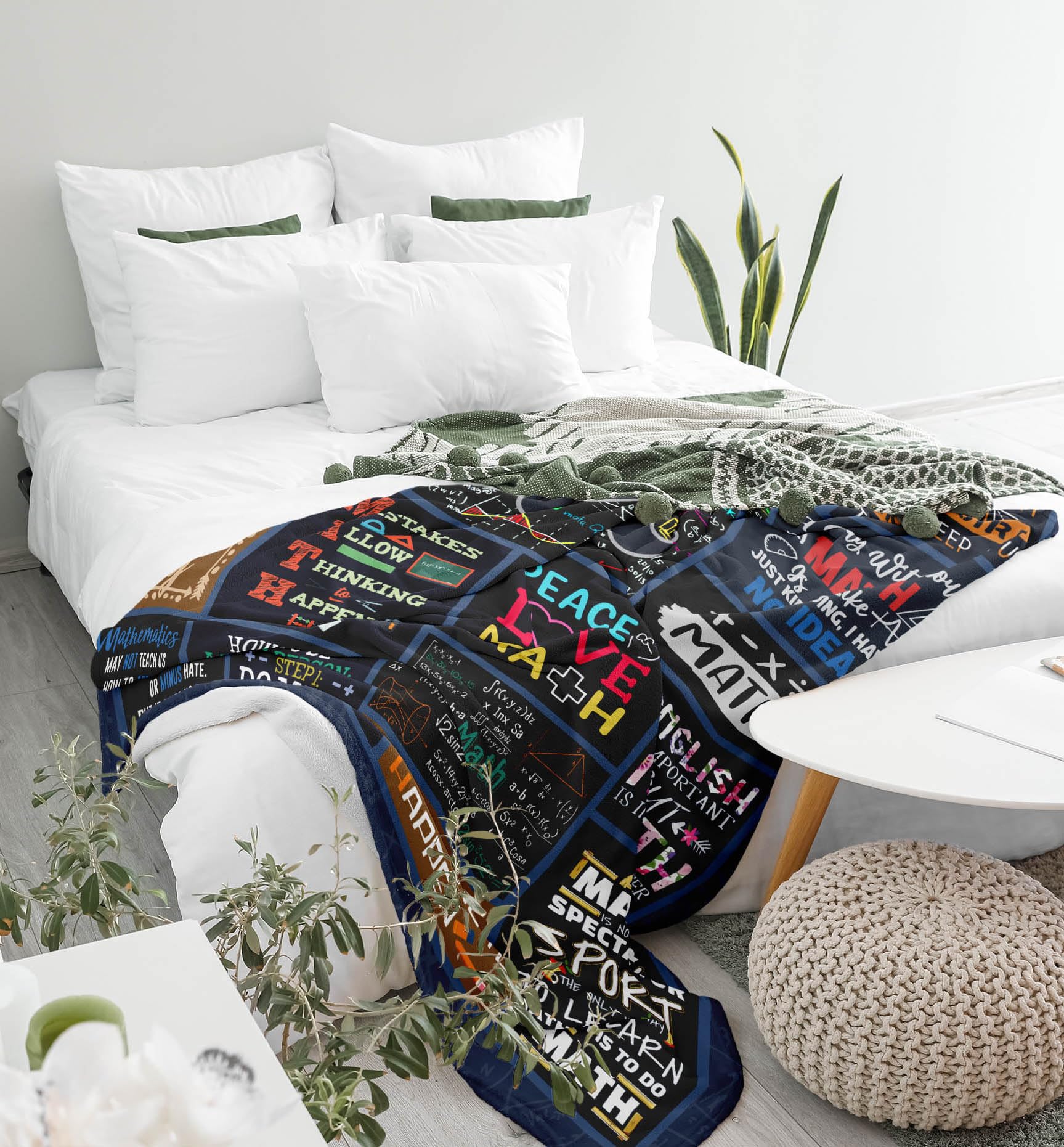 Math Gifts for Men/Women, Math Teacher Appreciation Gifts, Graduation/Birthday Gifts for Math Lovers Blanket 60X50in