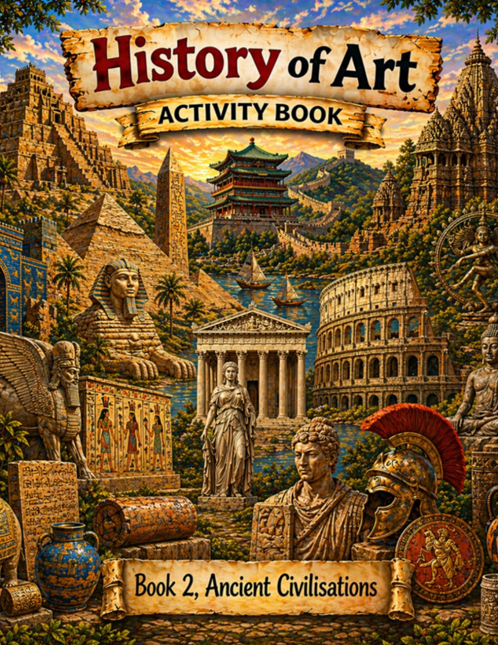 History of Art: Activity Book 2, Ancient Civilisations (My colouring book)