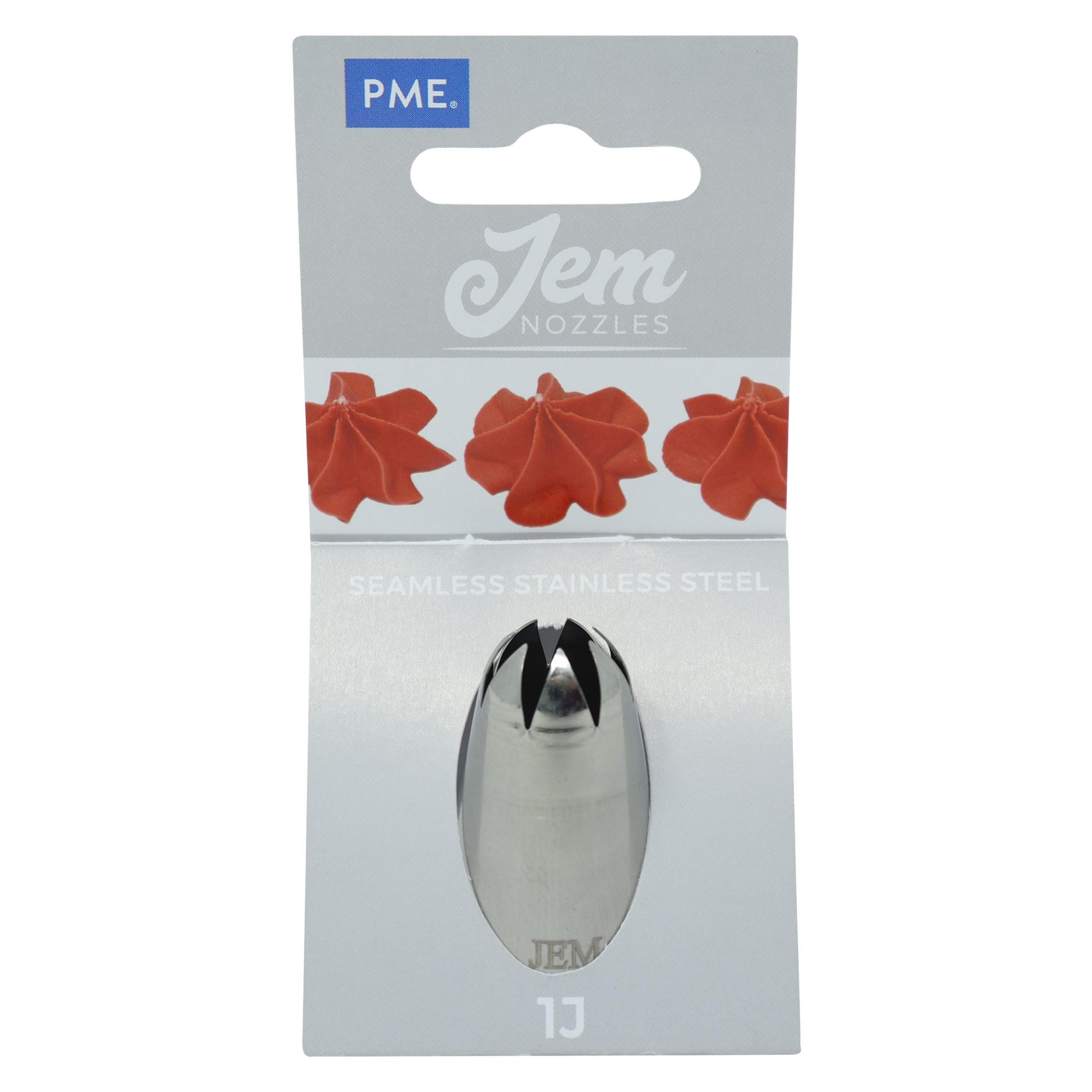 JEM Small Curved Star Savoy Piping Nozzle no. 1J, Silver