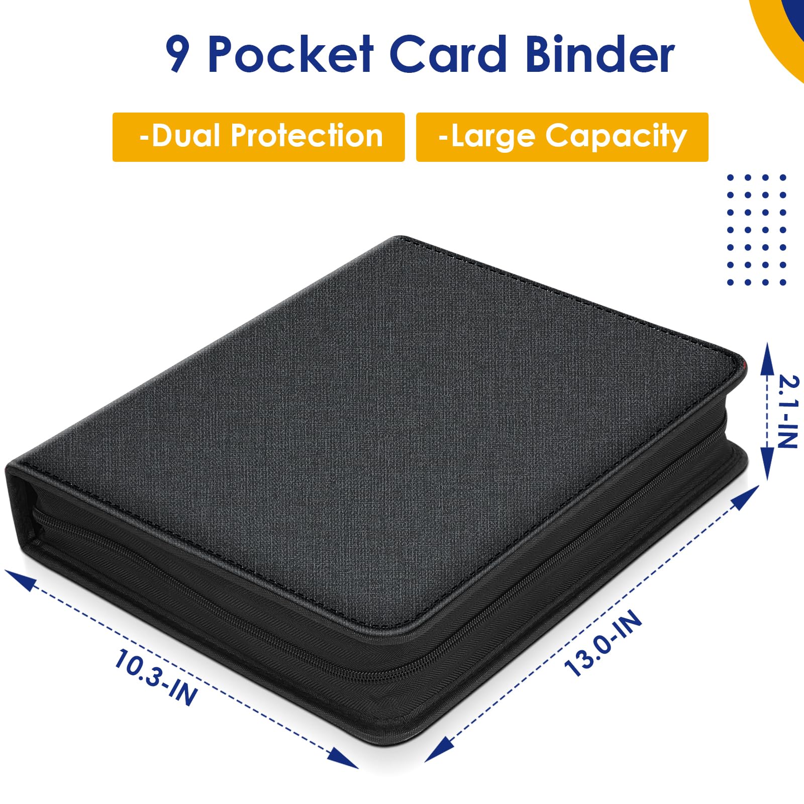 Amazon.com: 900 Pockets Card Binder, Trading Card Album Display Holder, PU  Cover Zip Binder for Cards, Durable Card Holder Album for TCG Game Cards  And Sports Cards : Toys & Games