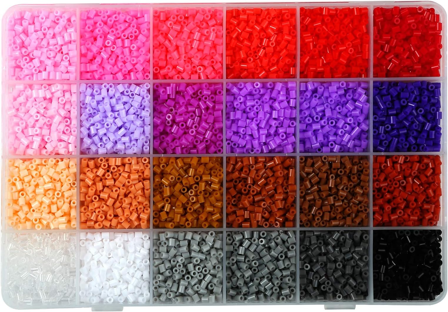 LIHAO 12000 PCS Fuse Beads Set 24 Color 2.6mm Mini DIY Iron Fusion