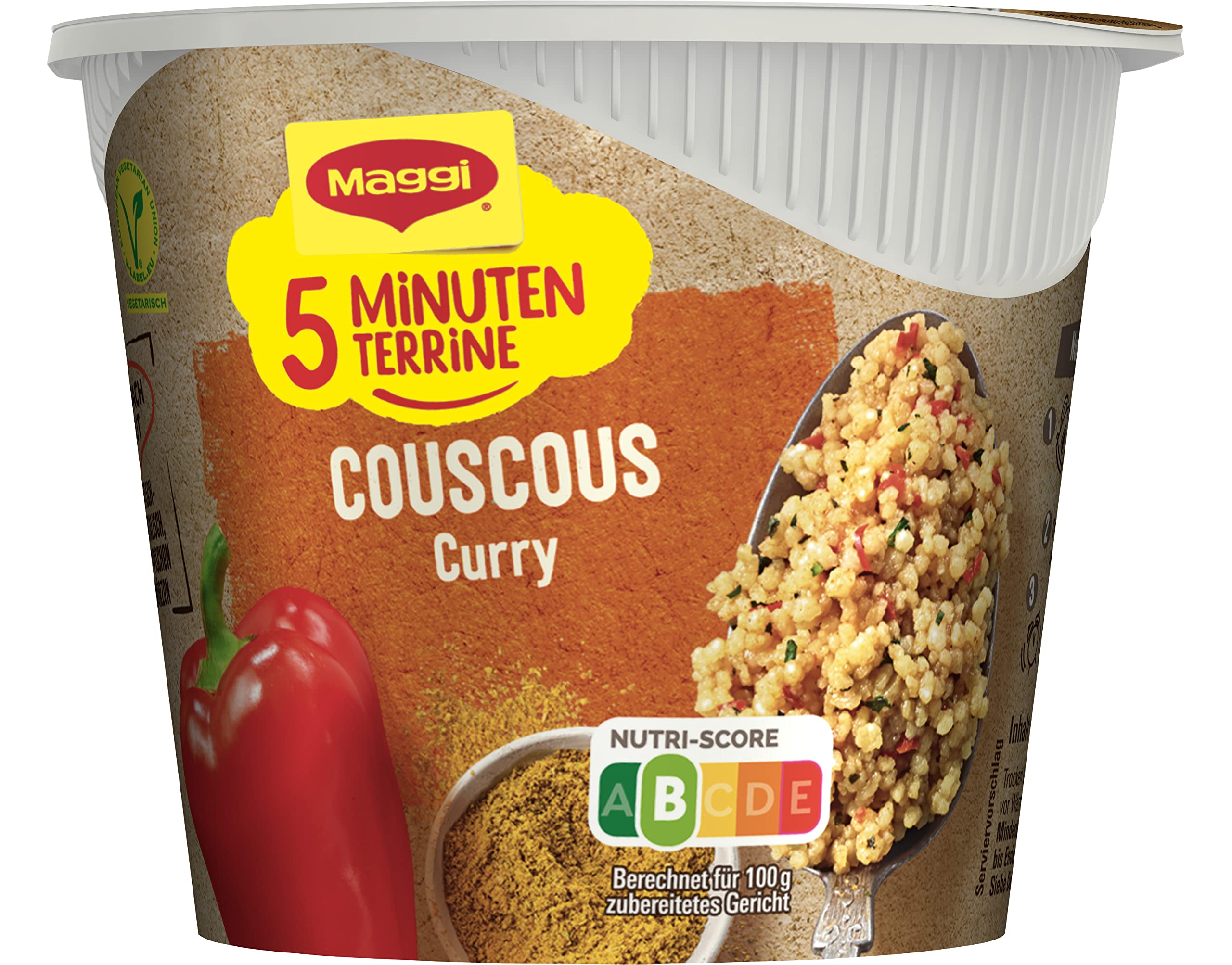 MAGGI Magic Orient Couscous Curry, leckeres Fertiggericht, Instant-Nudeln, aromatisch-pikant, mit Gemüse verfeinert, 8er Pack (8 x 70g)